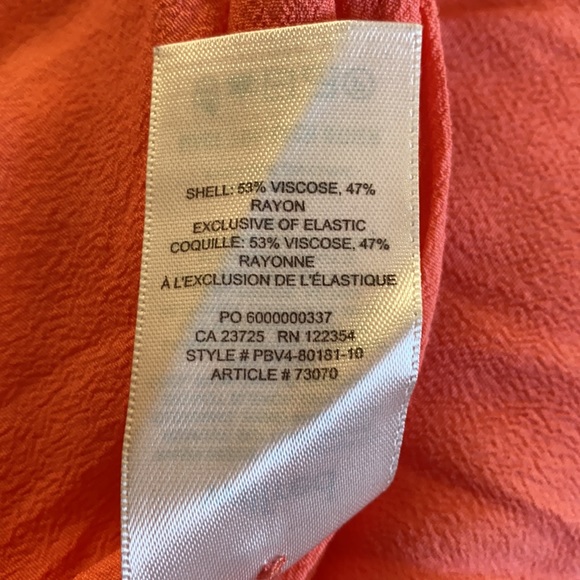 Wilfred Women's Aritzia Maxime Dress Medium Orange Short Sleeves Smocked Waist - Picture 9 of 15